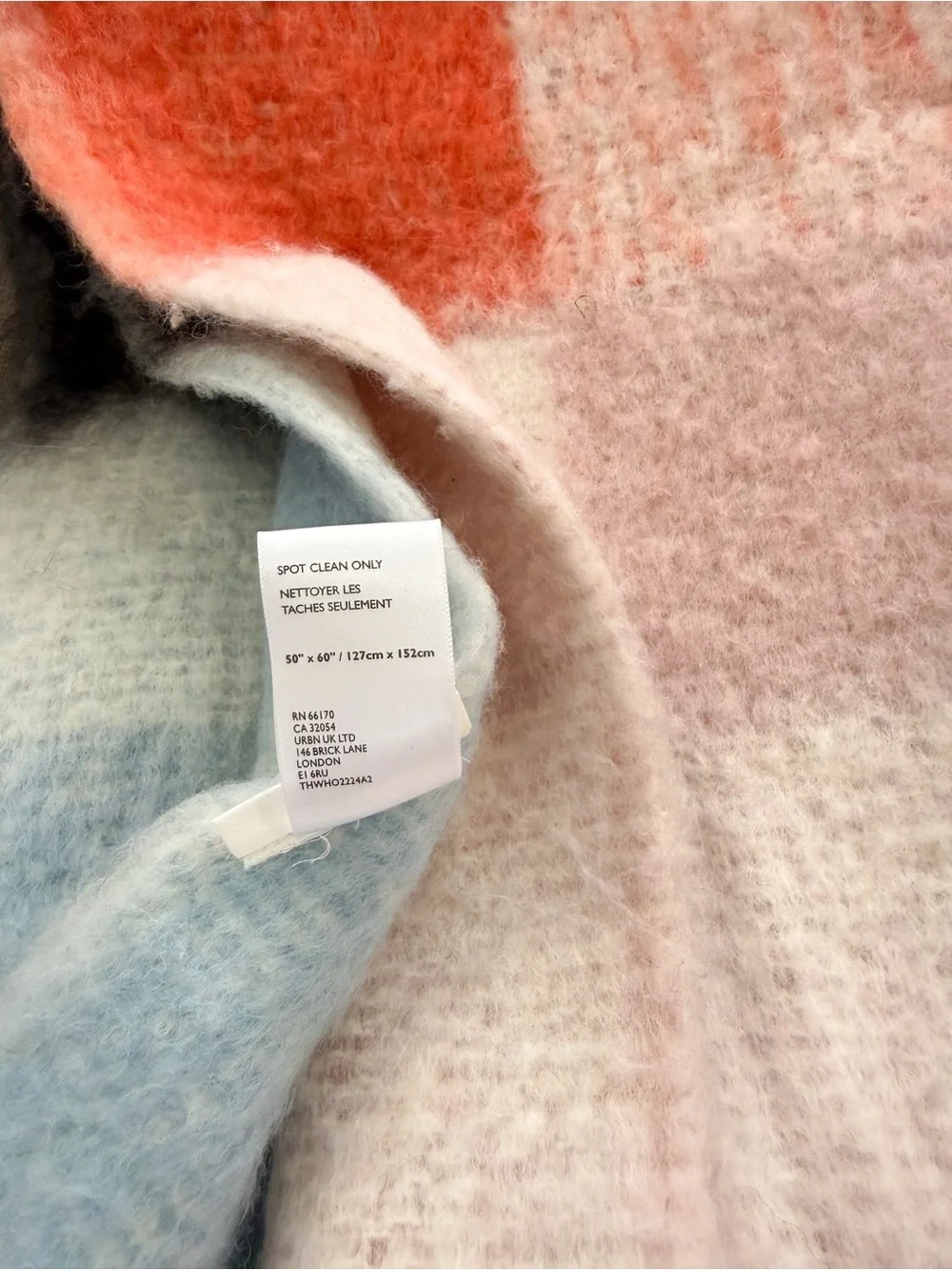 Anthropologie Cozy Cocoon Fringed Throw Blanket